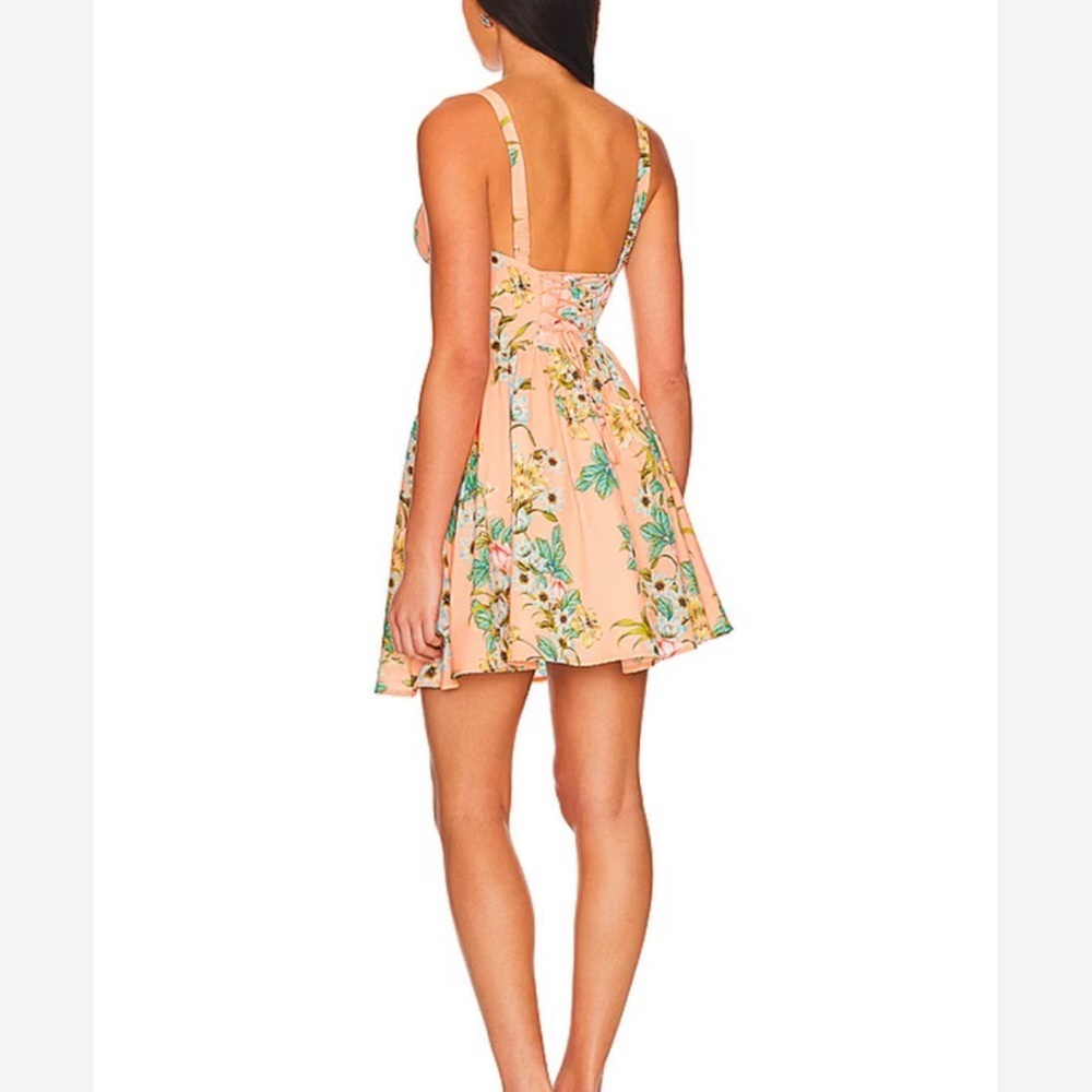 Agua Bendita Peach Floral Mini Dress, Size S-
Made in Colombia - Picture 4 of 13